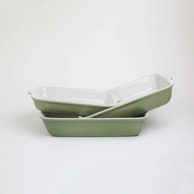 Carthage.Co 3-Piece Stoneware Rectangular Baking Dish Set