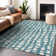 Premium Machine Washable Prisco Teal Rug