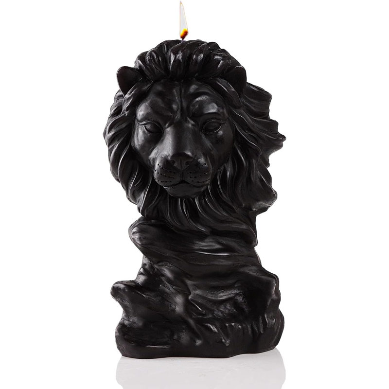 Bougie fantaisie à tête de lion