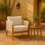 Chaise de patio en métal avec coussins Maui Jessalin-747607525