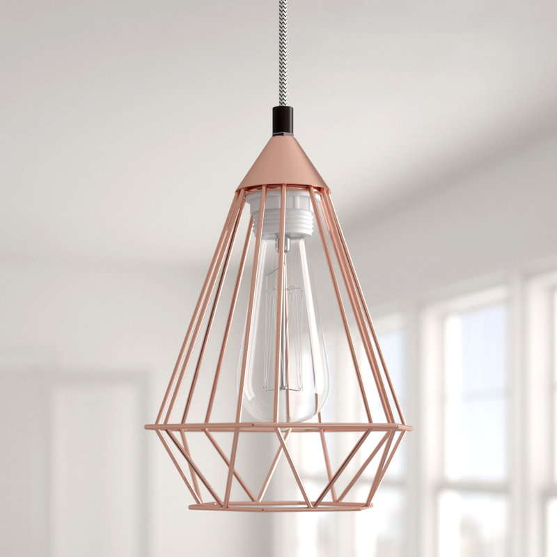 1 - Light Geometric Pendant, Copper