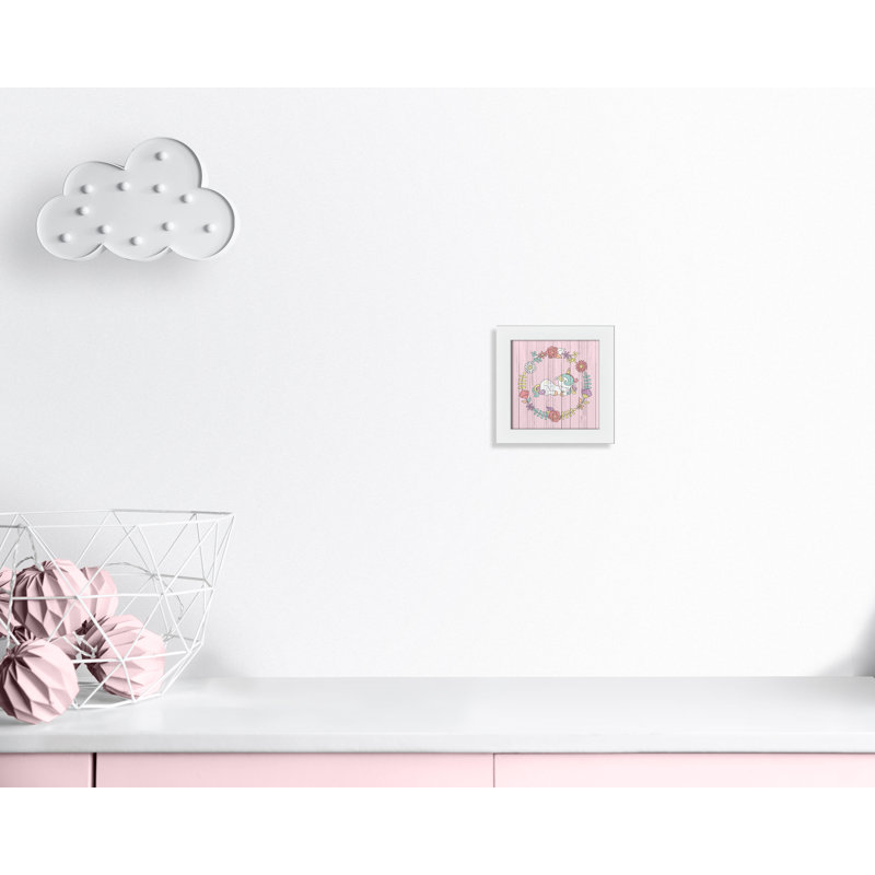 Décoration murale pour enfants, H 8 po x l 8 po x P 0,63 po, Cadre blanc