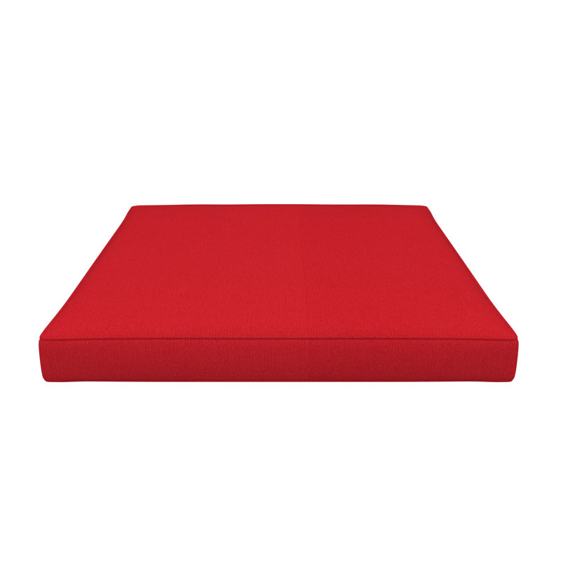 Sunbrella® Outdoor Ottoman Seat Cushion, 20" W x 22" D, Canvas Jockey Red