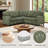 81" L-shaped Corduroy Upholstered Sectional Sofa Bed with Reversible Pull-Out Sleeper, Underseat Storage and USB Ports-2141425041