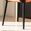 De 2 chaises de salle à manger, cuir PU moderne, couleurs orange, chaises disponibles en orange, conception confortable et stable