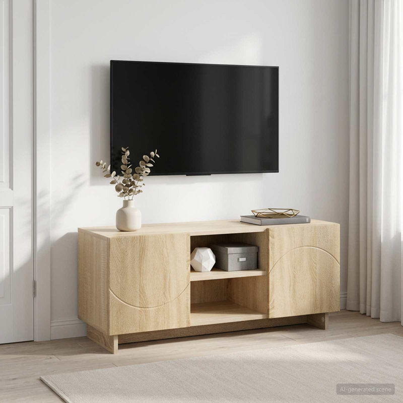 TV Stand, 40cm H x 90cm W x 34.5cm D, Sonoma Oak