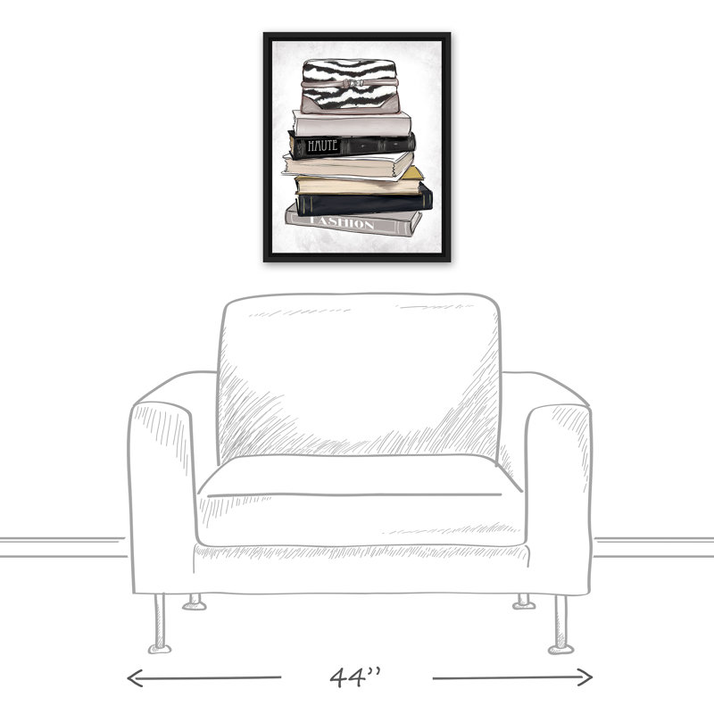 « mode book black stack », impression, H 20 po x l 16 po, Cadre noir
