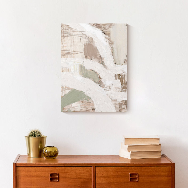 Neutral Abstract Texture Print On Canvas, 16" H x 12" W x 1.25" D