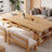 Burlywood Rectangular Solid Wood with 4 drawers desk-1909511144