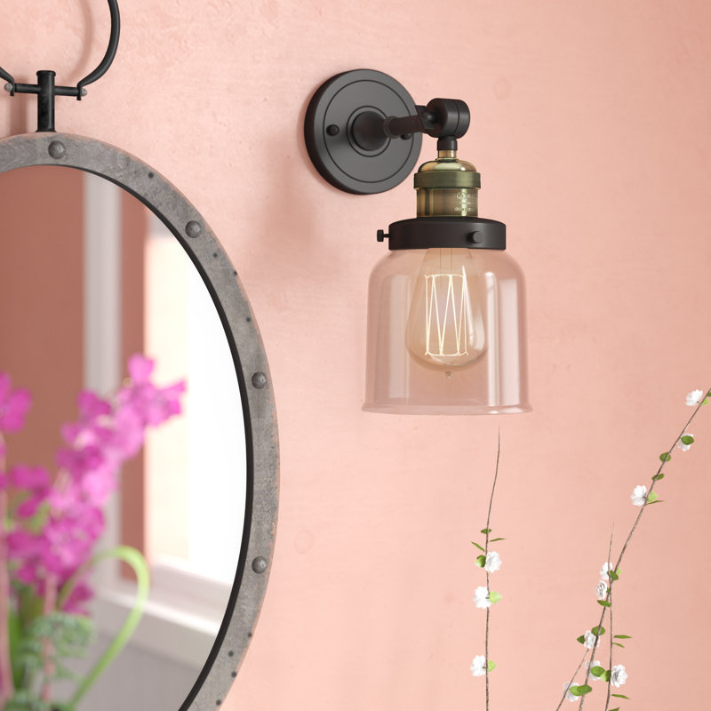 Applique murale 1 lumière 8 po Bell, Boîtier blanc mat, Ampoule à DEL rétro de 6 watts, Nickel satiné brossé