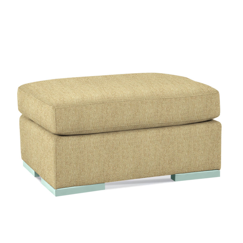 Memphis Ottoman, Beige Sugar Performance; 0863-93, Black