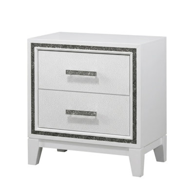 Azalea White 2 Drawers 23In. W Nightstand