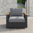 Swivel Outdoor Lounge Chair Patio Aluminum Club Chair With Cushions for Garden, Poolside, or Deck-262528419