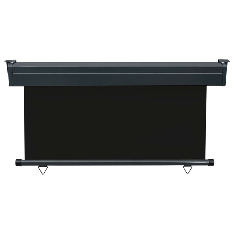 Dakota Fields 140cm W x 0cm D Fabric Black Cover Motorised Retractable Side Awning