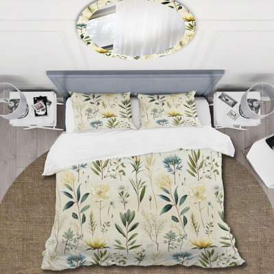 Coastal Elegance Floral Duvet Cover
