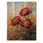 Pivoines rouges dans le champ de céréales I - impression de pivoines sur bois de pin naturel-1920957915