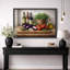Illustration de cuisine italienne, photos d'ingrédients frais et d'herbes, impression sur toile encadrée-126030889-126030895