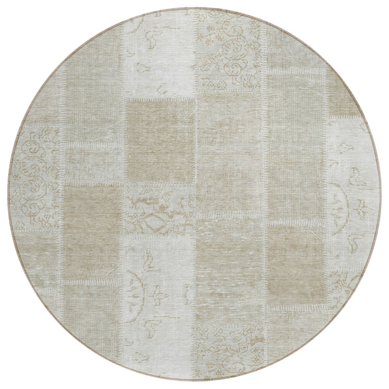 Patchwork Indoor / Outdoor Rug, Round 8'
