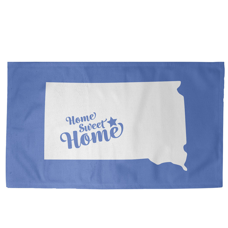 Tapis de maison bleu doux Pierre, Rectangle 2 pi x 3 pi