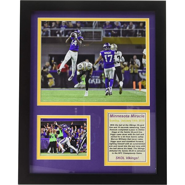 : MN Vikings - 1st Game at US Bank Stadium - Blakeway Panoramas  NFL Posters with Deluxe Frame : Sports & Outdoors