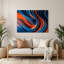 Gradient Abstract 90, art mural en métal mauve-727659042