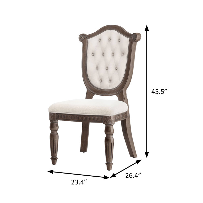 Chaise d'appoint rustique l 23,4 po (2 / RTC), chêne vieilli