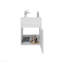 Meuble-lavabo flottant en résine, conception murale compacte avec armoire à une porte, blanc-1341320032