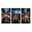 «Charlotte Cityscape At Night», 3 pièces sur toile-1209200223-1209200220