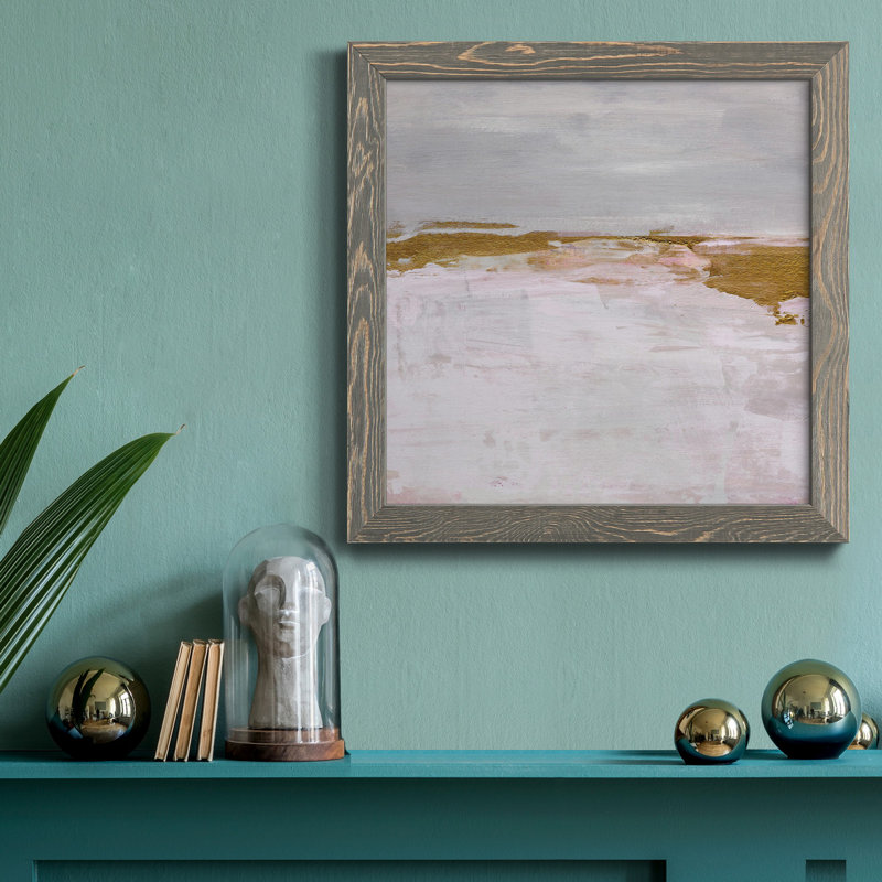 Toile encadrée de qualité supérieure Magenta Skyline II - prête à être accrochée, H 35,5 po x l 35,5 po x P 1,5 po, gris