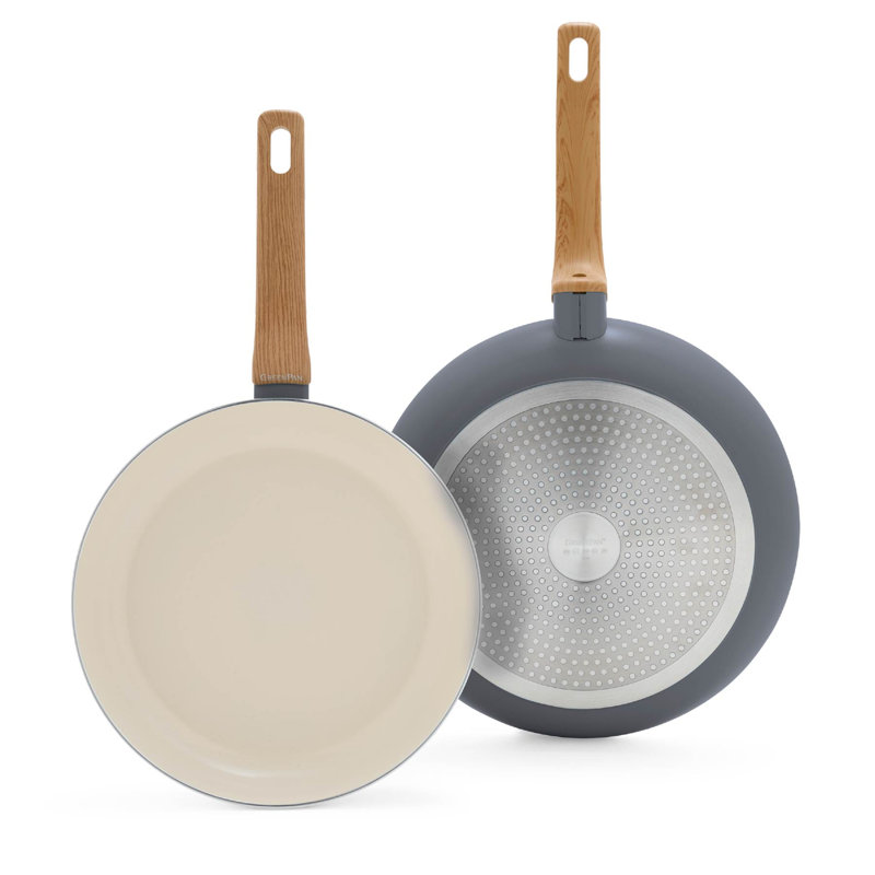 GreenPan Essence PFAS Free Non Stick 2 Piece Frypan Set 26 & 30cm, Grey 