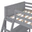 Lit superposé simple au-dessus de double gris avec bureau d'étude fonctionnel - Bois massif et pour un bureau productif, style attrayant et durable-1820709611-1820709608
