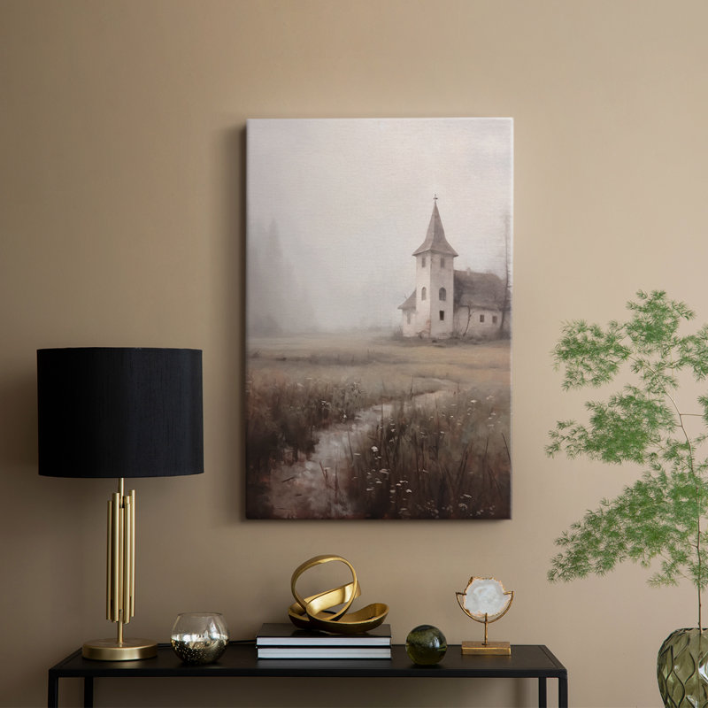 Paysage rétro IV - galerie Cavas, H 27 po x l 18 po