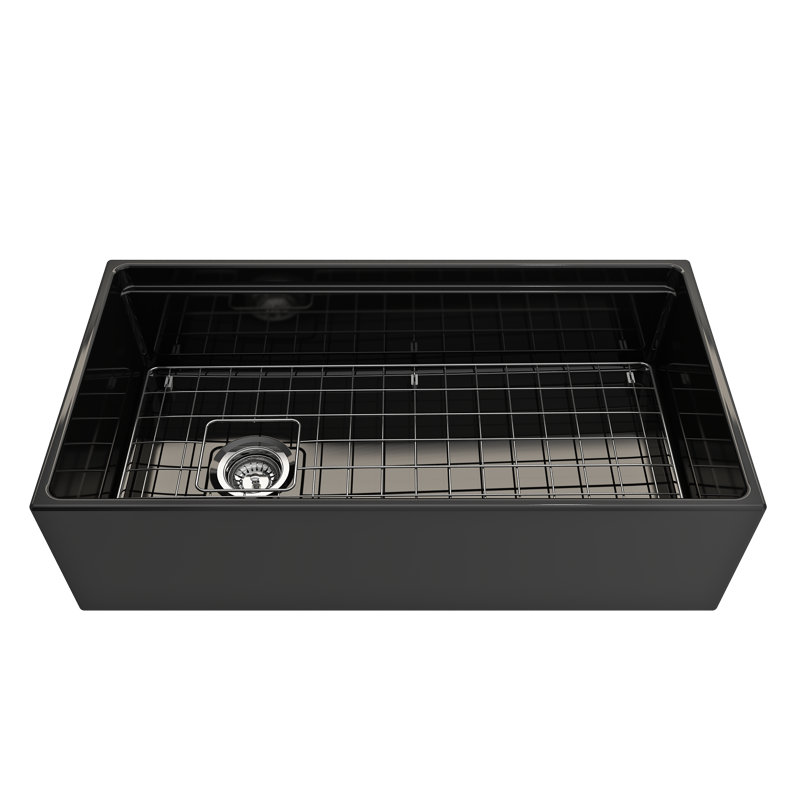 30'' L Single Basin Kitchen Sink, Black