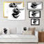 Noir et blanc torsadé, reproduction d'art sur toile-1315841753-1315841765