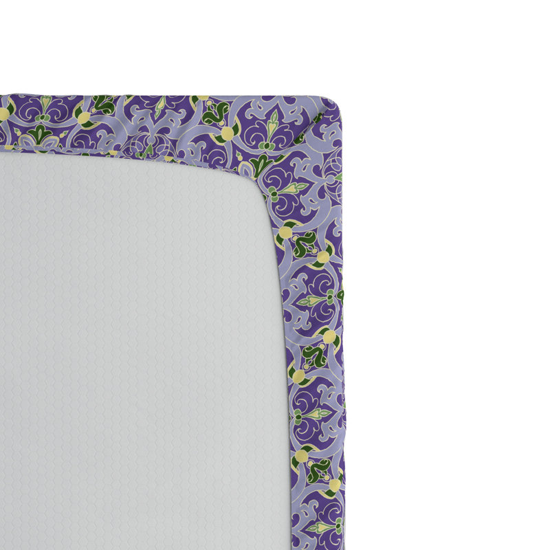 Microfiber Floral Fitted Sheet, Full Fitted Sheet