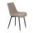 Modern Upholstered Dining Chairs Set of 4 with Padded Backrest and Metal Legs