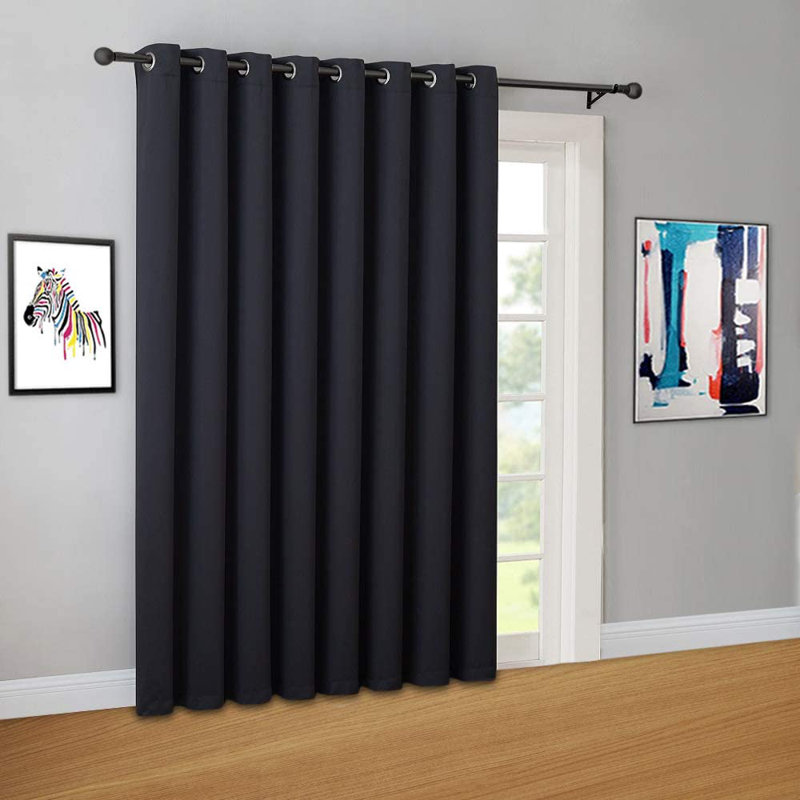 Très large rideau obscurcissant NICOLE PATIOS, Noir, l 102 po x L 84 po
