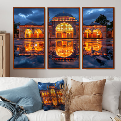 Ottoman Palaces At Night Istanbul - Islam Landscape Wall Art Set