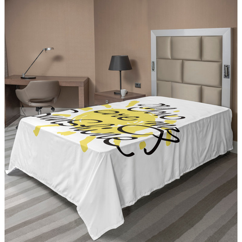Drap blanc Ambesonne, Simple