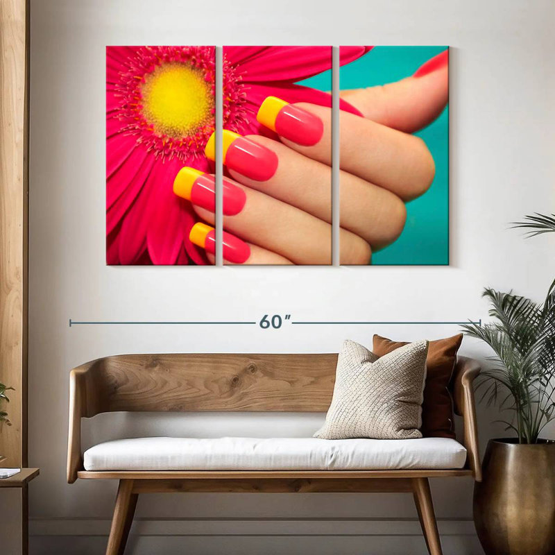 Shuttleworth Gerbera Inspired Nails, 32" H x 50" W