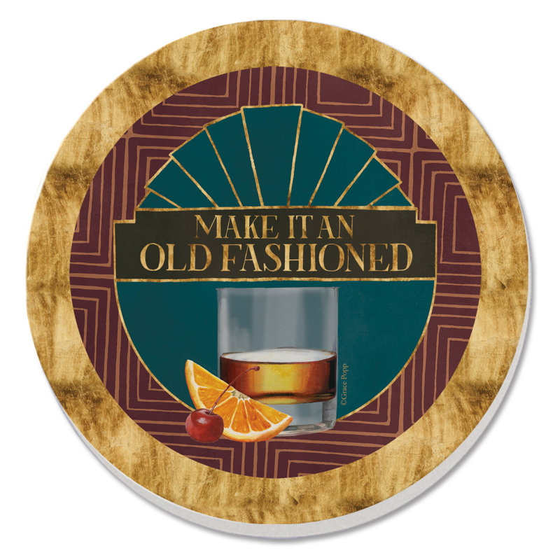 Sous-verre rond simple Gatsby Old Fashioned Créez votre propre collection