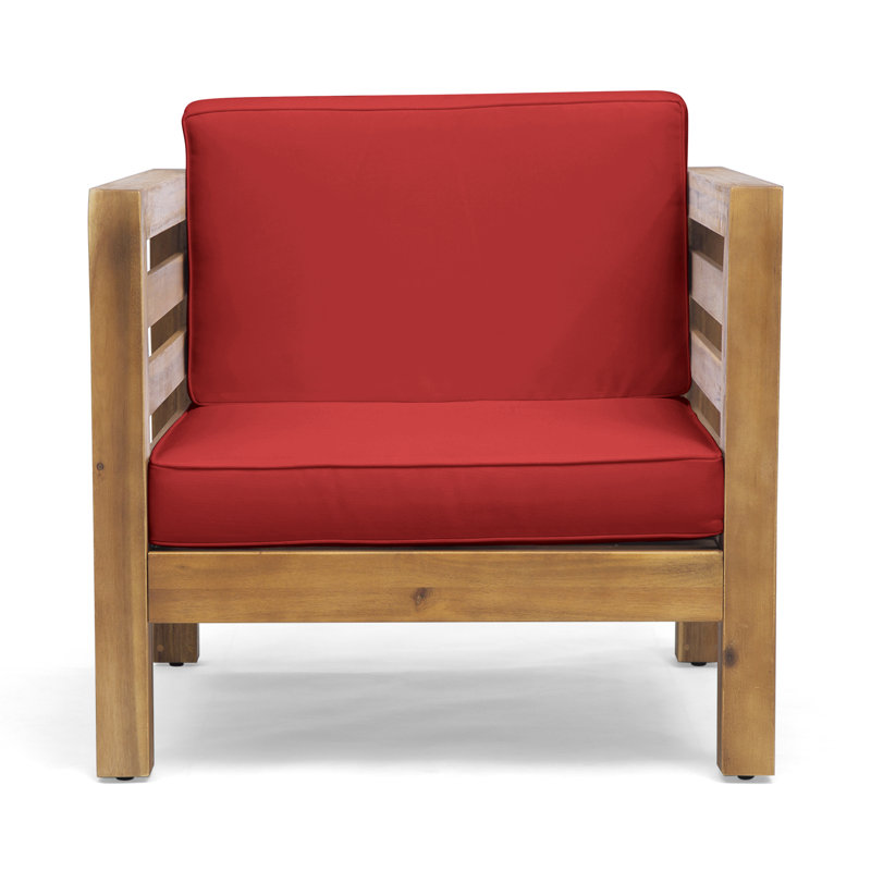 Outdoor Lounge Chair, Blue, Teak