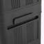 Armoire de rangement pliante à 4 niveaux avec portes et roues magnétiques - noir (20 po de largeur)