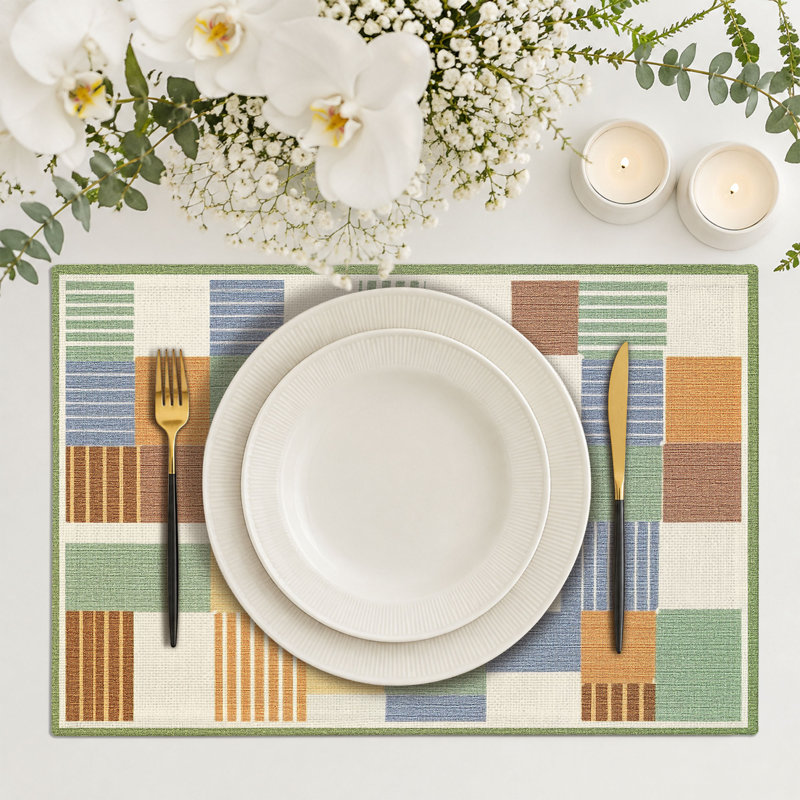 Rectangle Polyester Dining Table Placemat
