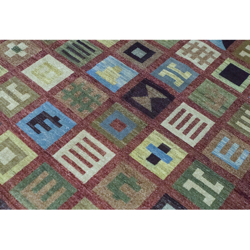 Wool Patchwork Area Rug