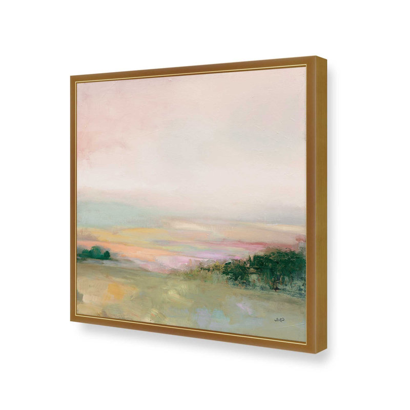 Vallée sombre et brillante, H 30 po x l 30 po, Impression encadrée sans passe-partout, Doré