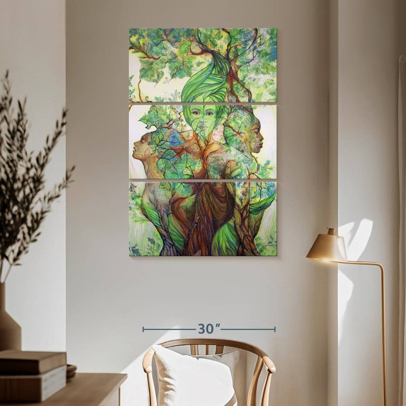 Kelan, la fée des arbres, H 65 po x l 42 po