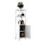 Armoire blanche à grande capacité pour salle de bain et salon multifonctionnels - blanc, rangement suffisant