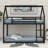 Metal Frame House Bunk Bed With Built-In Ladder-2056804853