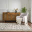 Tapis beige / noir à poils longs Adeen-243960887